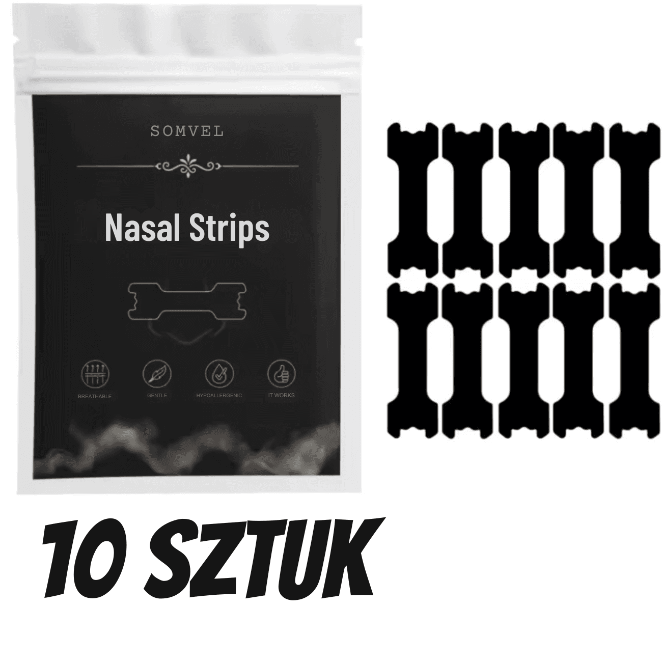 Plastry na lepsze oddychanie SOMVEL™ - 10 szt.